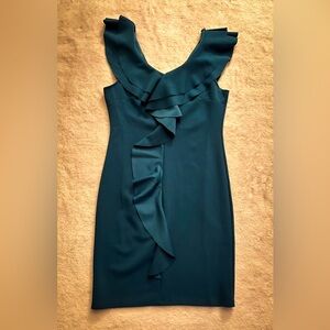 She + Sky short fitted wedding guest dress